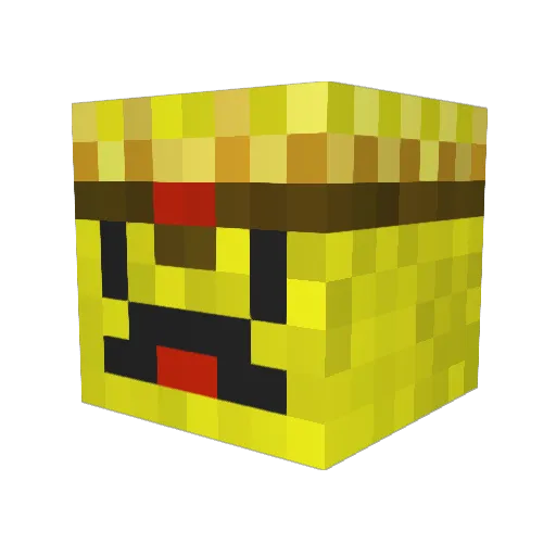 Hazbro Minecraft avatar head, 3D render
