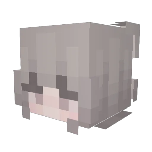 Hazchen Minecraft avatar head, 3D render