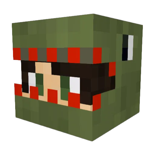 HazeHunter74 Minecraft avatar head, 3D render