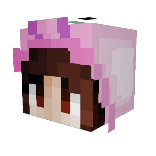 HazeLucker69420 Minecraft avatar head, 3D render