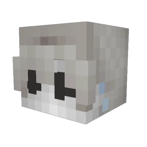 HazeRacing Minecraft avatar head, 3D render