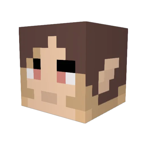 HazeSilva Minecraft avatar head, 3D render