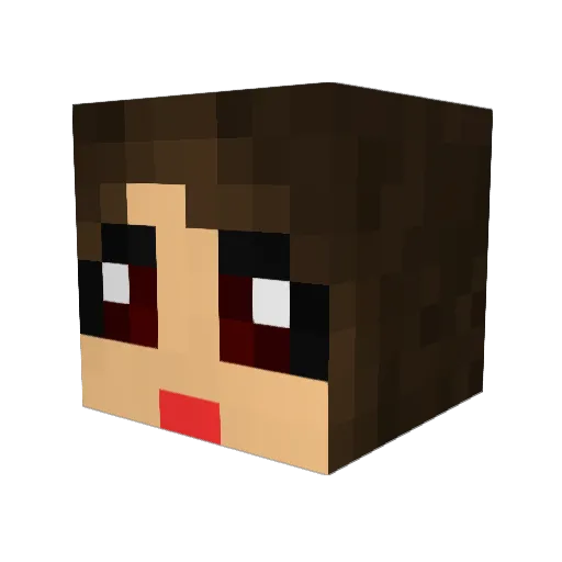 Hazea Minecraft avatar head, 3D render