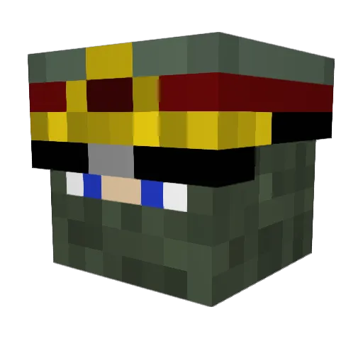 Hazedom Minecraft avatar head, 3D render