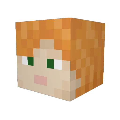 Hazeful Minecraft avatar head, 3D render