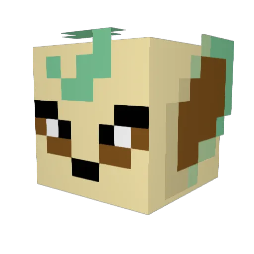 Hazel0804 Minecraft avatar head, 3D render