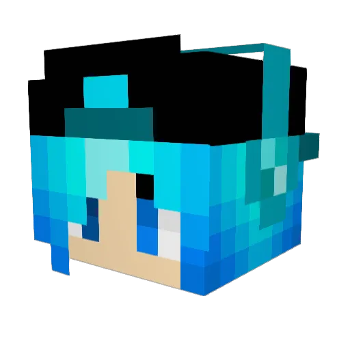 Hazel14 Minecraft avatar head, 3D render