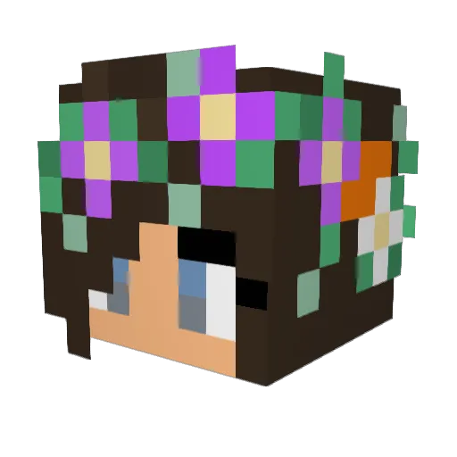 HazelAlice_xox Minecraft avatar head, 3D render
