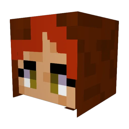 HazelBud Minecraft avatar head, 3D render