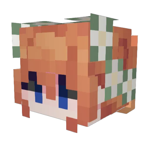 HazelEyedGamer14 Minecraft avatar head, 3D render