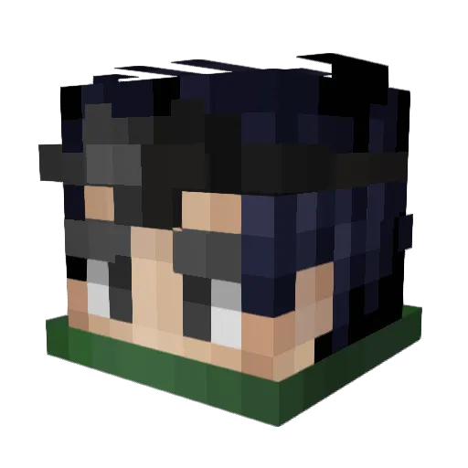HazelHue Minecraft avatar head, 3D render