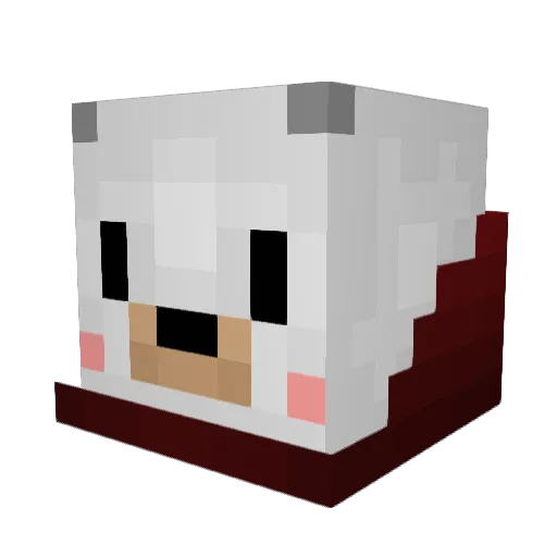 HazelNatz Minecraft avatar head, 3D render