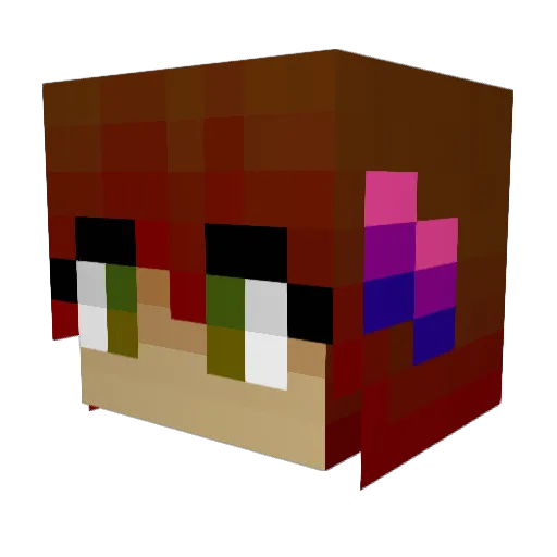 HazelWare Minecraft avatar head, 3D render