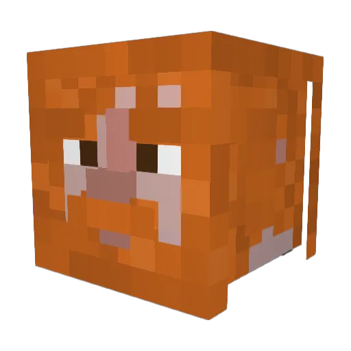 Hazelhog Minecraft avatar head, 3D render