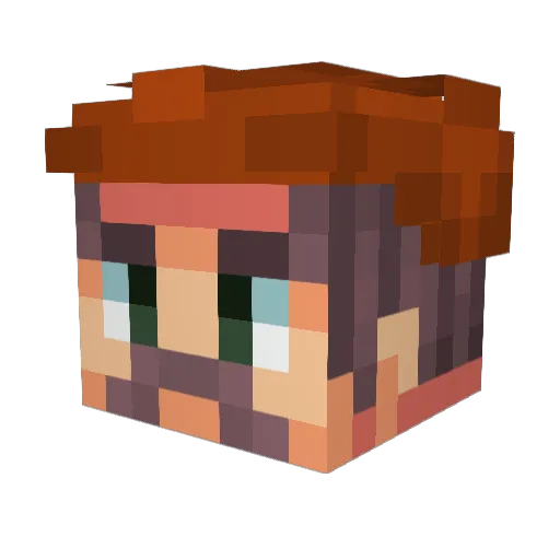 Hazellev00 Minecraft avatar head, 3D render