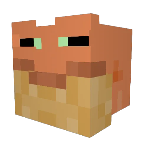 Hazelnut_tv Minecraft avatar head, 3D render