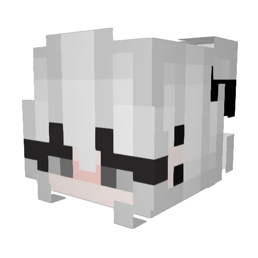 Hazelssleepy Minecraft avatar head, 3D render