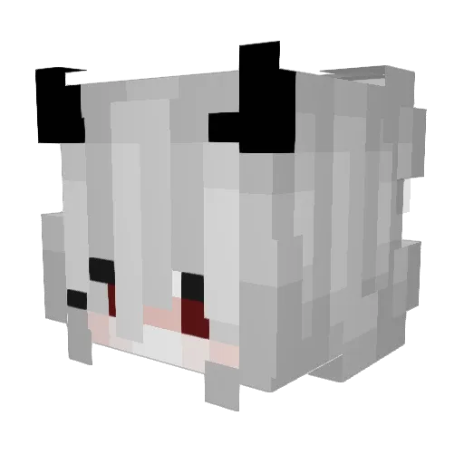 HazelyQ Minecraft avatar head, 3D render