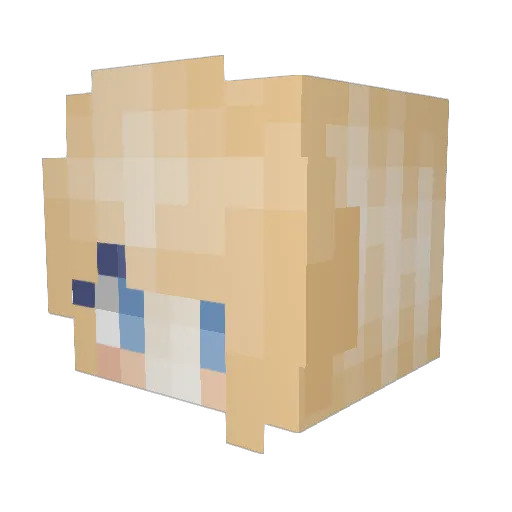Hazemus Minecraft avatar head, 3D render