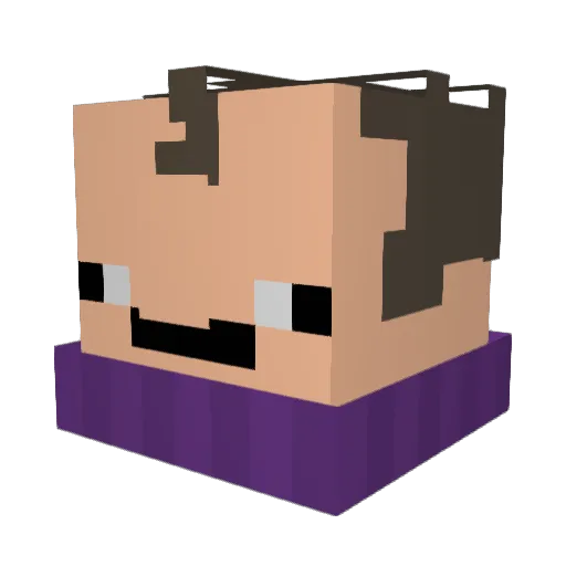 Hazesmikkelaar Minecraft avatar head, 3D render
