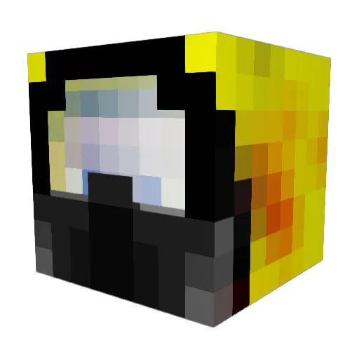 Hazmat2 Minecraft avatar head, 3D render