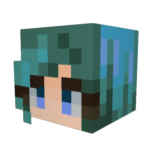 HazmatBoots Minecraft avatar head, 3D render