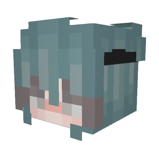 Hazogy_Ny Minecraft avatar head, 3D render