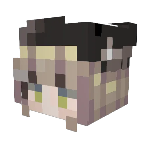 Hazuki564 Minecraft avatar head, 3D render