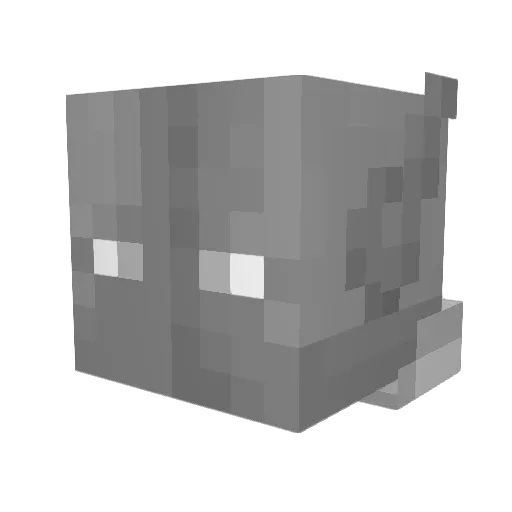 HazyCow Minecraft avatar head, 3D render