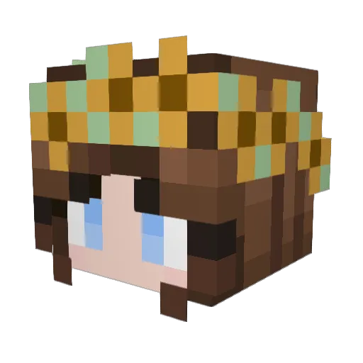 HazyElle Minecraft avatar head, 3D render