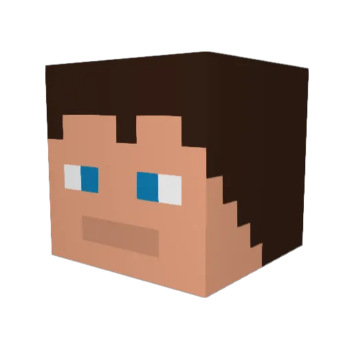 HazzMaN13 Minecraft avatar head, 3D render