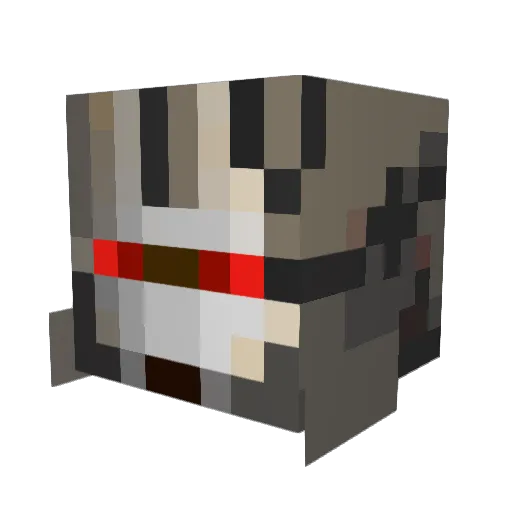 Hazza21v2 Minecraft avatar head, 3D render