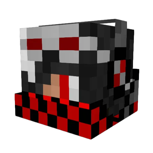 Hazzadox Minecraft avatar head, 3D render
