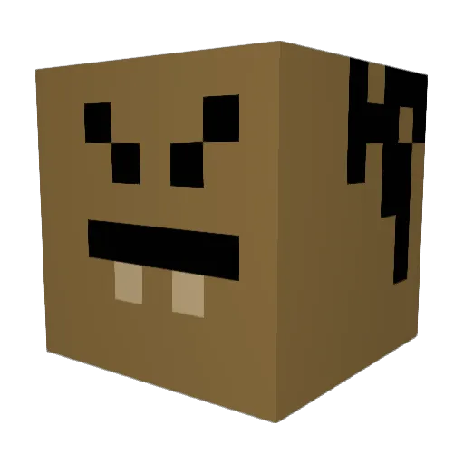 HazzeK Minecraft avatar head, 3D render