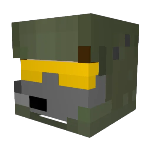 Hazzi447 Minecraft avatar head, 3D render