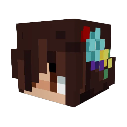 HazzyJelly Minecraft avatar head, 3D render