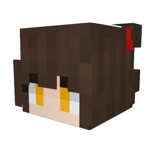 Hbunnies Minecraft avatar head, 3D render
