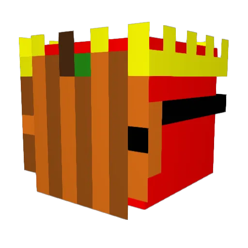 HbxPL Minecraft avatar head, 3D render