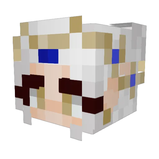 Hcat1 Minecraft avatar head, 3D render