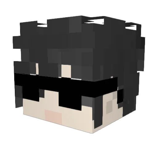 Hch00 Minecraft avatar head, 3D render
