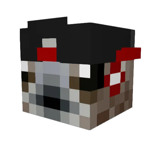Hcrror Minecraft avatar head, 3D render