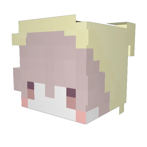 Hcub Minecraft avatar head, 3D render