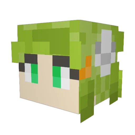 HdPixel1 Minecraft avatar head, 3D render