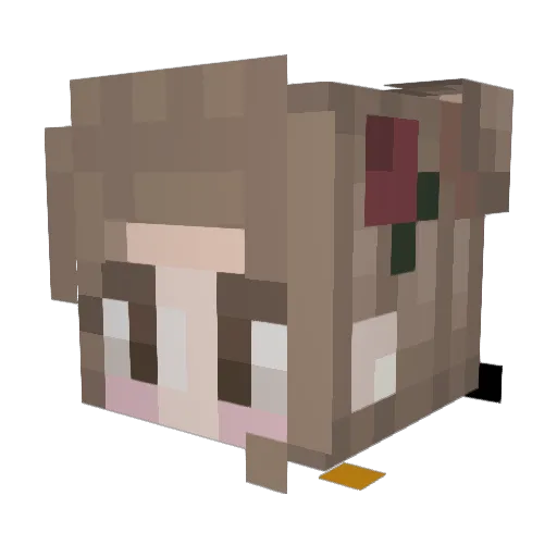 Hdcribs Minecraft avatar head, 3D render