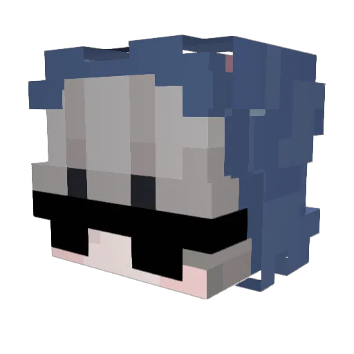 Hddzs Minecraft avatar head, 3D render