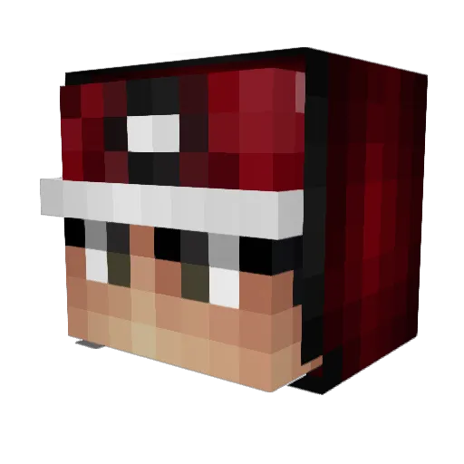 Hdeli Minecraft avatar head, 3D render