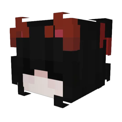 HdoxQ Minecraft avatar head, 3D render