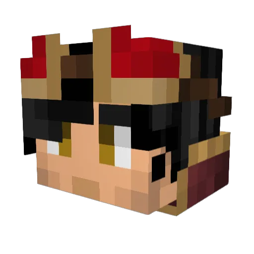 Hdvgamer Minecraft avatar head, 3D render