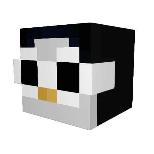 HeBeVibingDoe Minecraft avatar head, 3D render