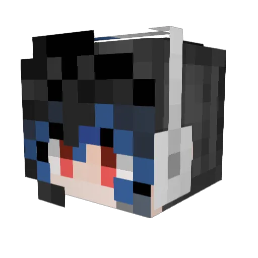 HeCi176 Minecraft avatar head, 3D render